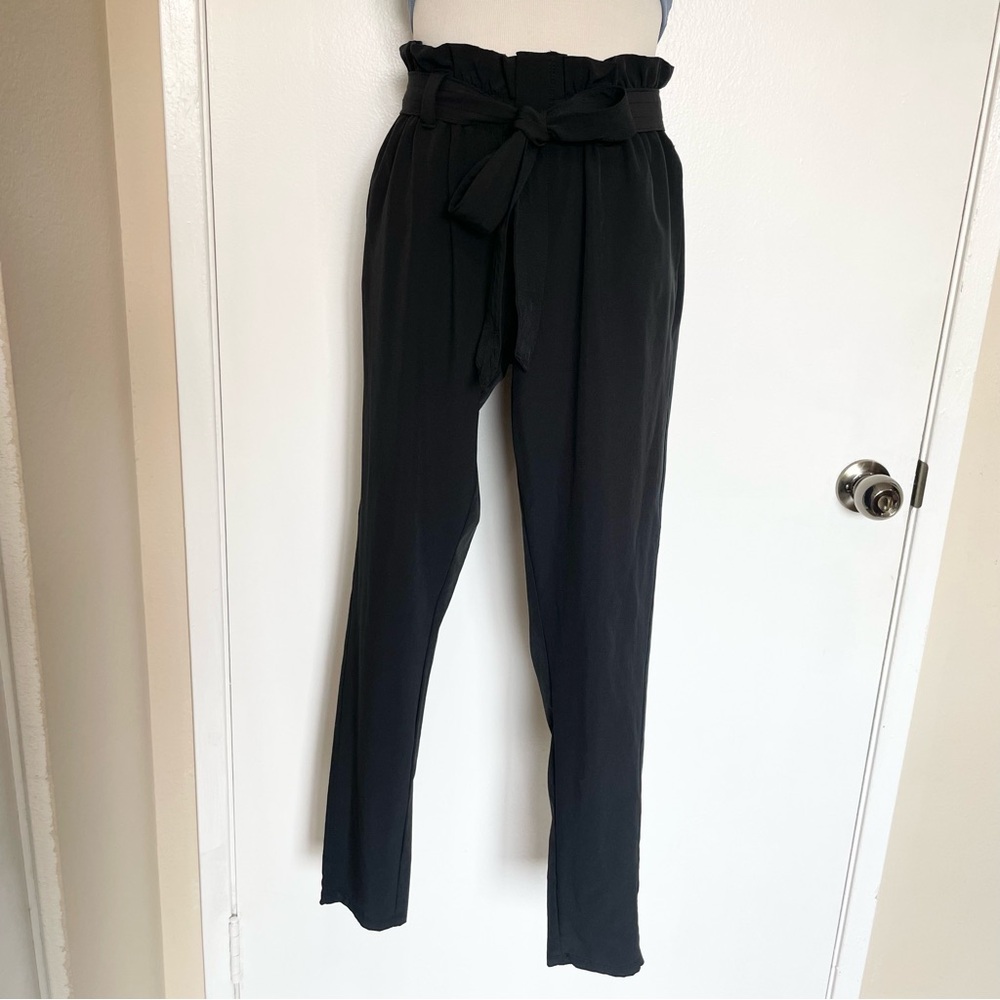 32 Degrees Black Paperbag Waist Trousers